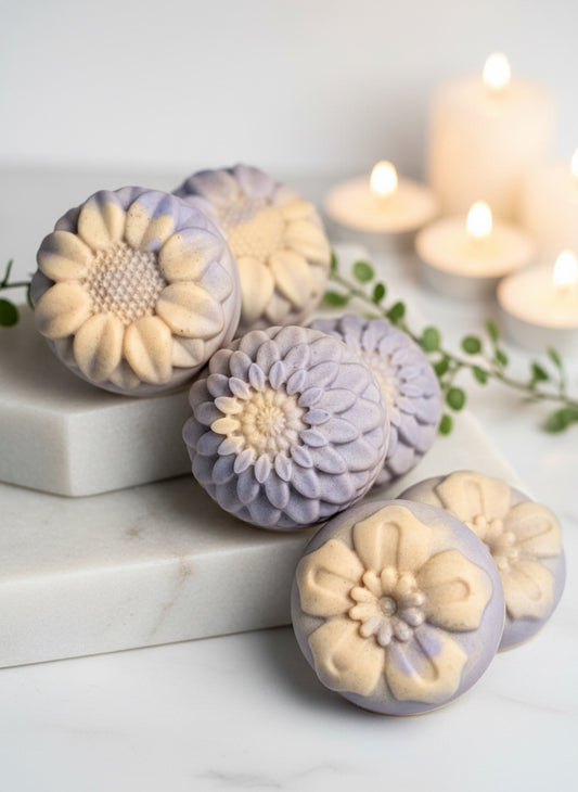 Goats Milk Blueberry Muffin Flower Soap