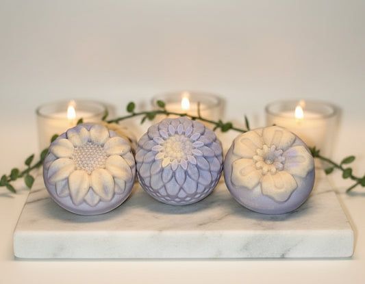 Goats Milk Blueberry Muffin Flower Soap
