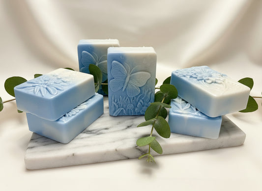 Goats Milk Baby Powder Bar – Butterfly & Flower Soap